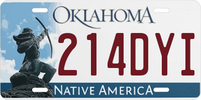 OK license plate 214DYI
