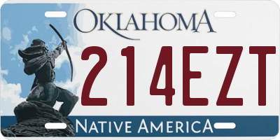 OK license plate 214EZT