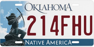OK license plate 214FHU