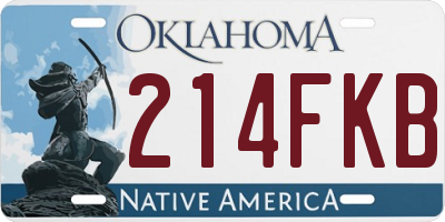OK license plate 214FKB