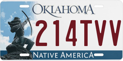 OK license plate 214TVV