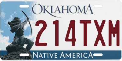 OK license plate 214TXM