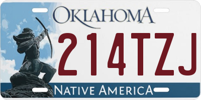 OK license plate 214TZJ