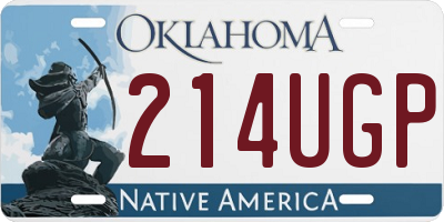 OK license plate 214UGP