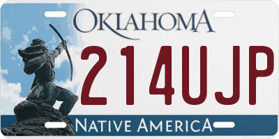 OK license plate 214UJP