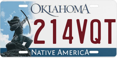 OK license plate 214VQT