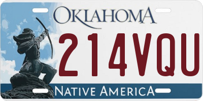 OK license plate 214VQU