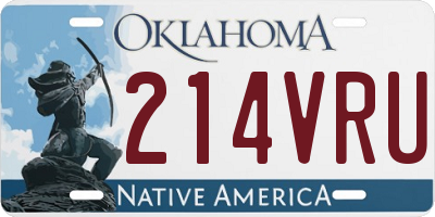 OK license plate 214VRU