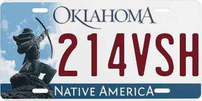 OK license plate 214VSH