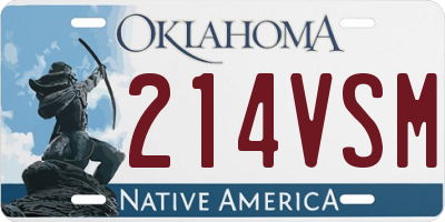 OK license plate 214VSM