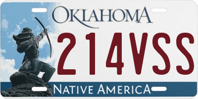 OK license plate 214VSS