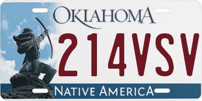 OK license plate 214VSV