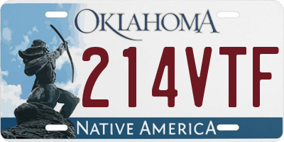 OK license plate 214VTF