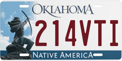 OK license plate 214VTI