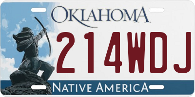 OK license plate 214WDJ