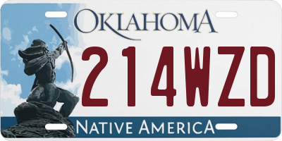 OK license plate 214WZD