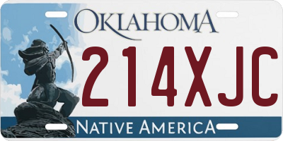 OK license plate 214XJC
