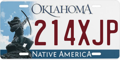 OK license plate 214XJP