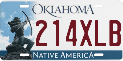 OK license plate 214XLB