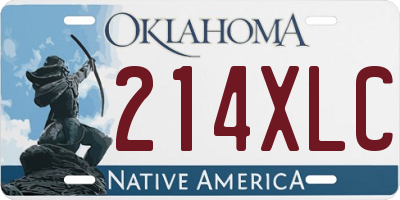 OK license plate 214XLC