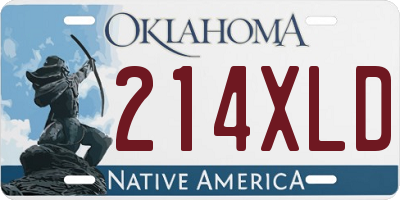 OK license plate 214XLD