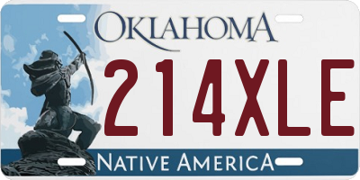 OK license plate 214XLE