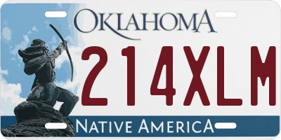 OK license plate 214XLM