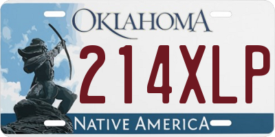 OK license plate 214XLP