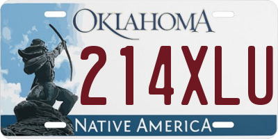 OK license plate 214XLU