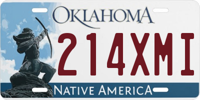 OK license plate 214XMI