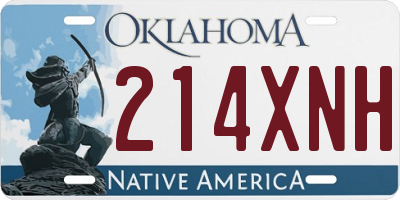 OK license plate 214XNH