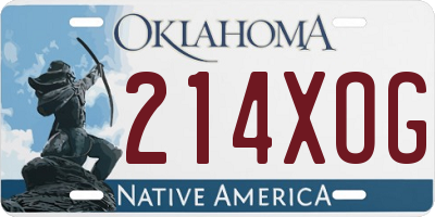 OK license plate 214XOG