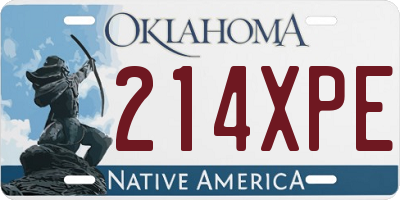 OK license plate 214XPE