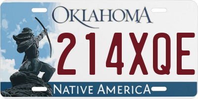 OK license plate 214XQE