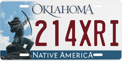 OK license plate 214XRI
