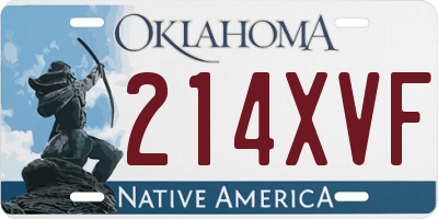 OK license plate 214XVF
