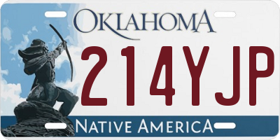 OK license plate 214YJP