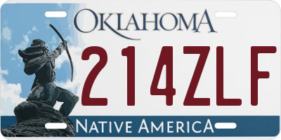 OK license plate 214ZLF