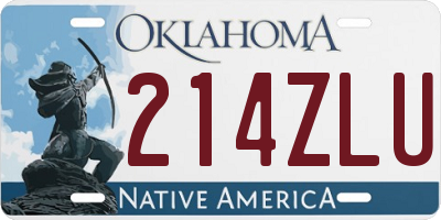 OK license plate 214ZLU
