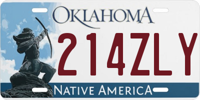 OK license plate 214ZLY