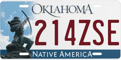 OK license plate 214ZSE