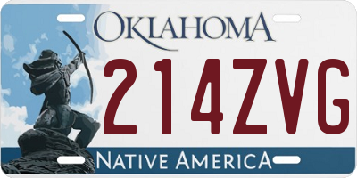 OK license plate 214ZVG