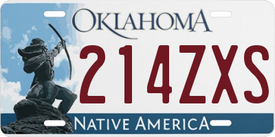 OK license plate 214ZXS