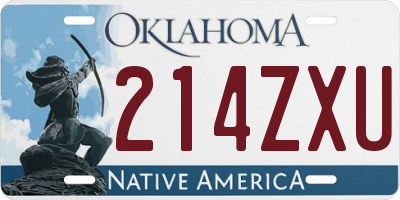 OK license plate 214ZXU