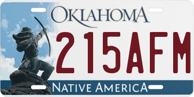 OK license plate 215AFM