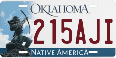 OK license plate 215AJI