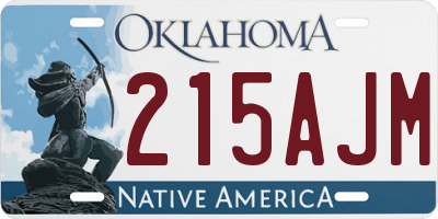 OK license plate 215AJM