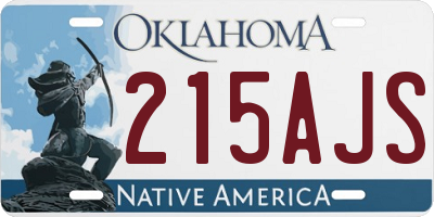 OK license plate 215AJS