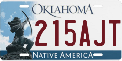 OK license plate 215AJT