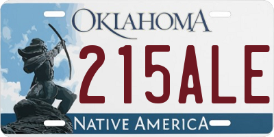 OK license plate 215ALE